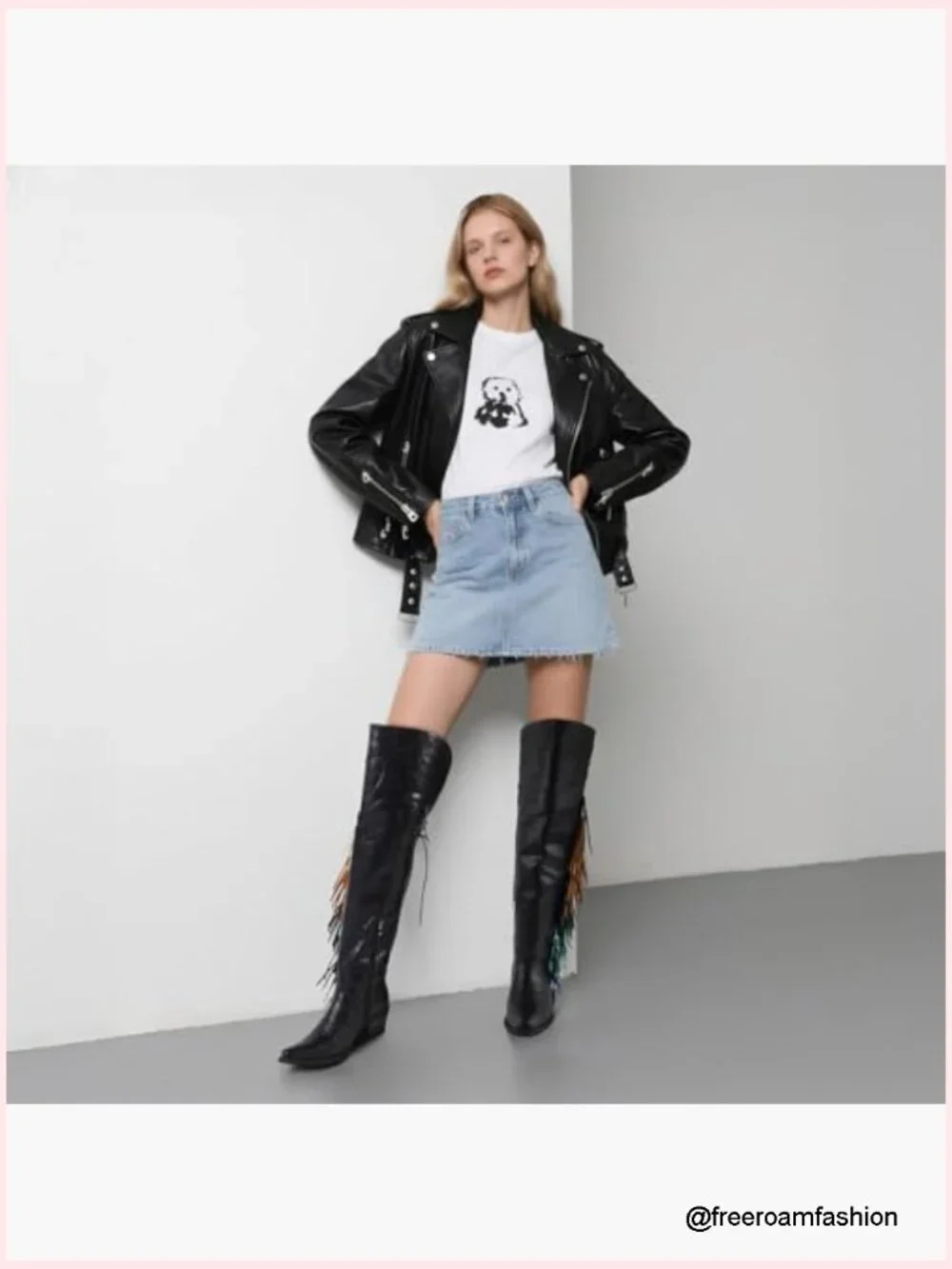 Knee High Faux Fur Lined Winter Boots with Pointed Toe and Block Heel